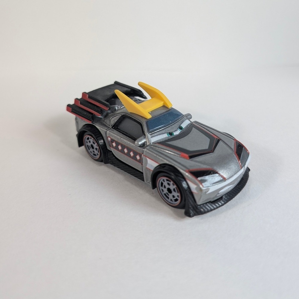 Disney Pixar Cars Mattel Kabuto Silver Diecast Tuner Car 1:55 Scale P07A